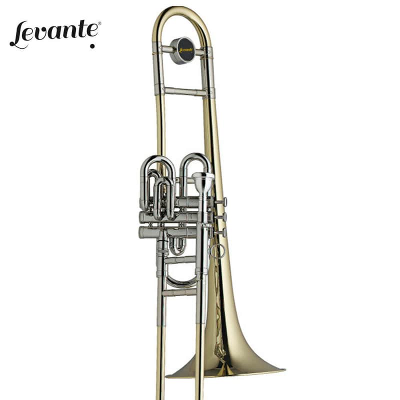 Levante LV-TB4955 Key of Bb Super Bone, 3 Pistons Slide Trombone S-Bore w/Soft Case & Mouthpiece image 1
