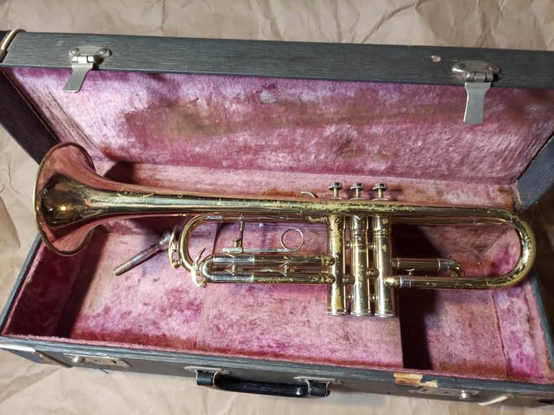 King Cleveland Superior Bb Trumpet Brass with Case, USA image 1