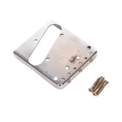 GuitarSlinger Tele Bridge Aged Brass Compensated Saddles image 2