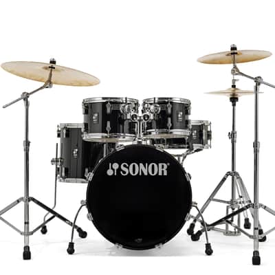 Sonor AQ1 Piano Black Studio 5pc Kit 20x16, 10x7, 12x8, 14x13, 14x6 Birch Shells Pack | Drums & Hardware | Authorized Dealer image 2