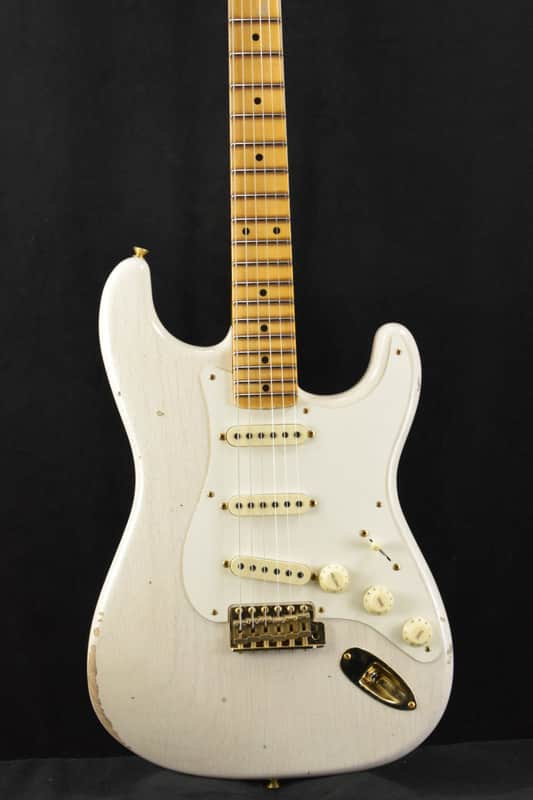 Mint Fender Custom Shop Limited Edition '57 Stratocaster Relic - Aged White Blonde image 1