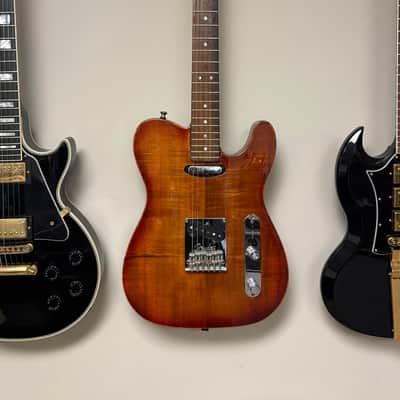 Fender American Select Carved Top Koa Telecaster 2012 - Sienna Edge Burst image 1