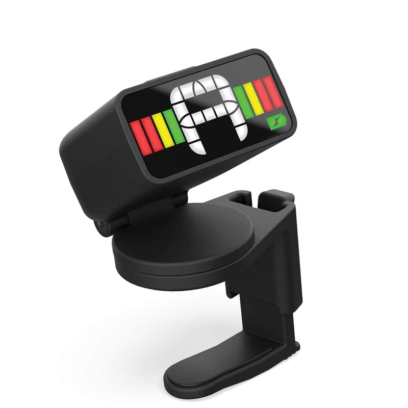 Guitar Tuner - Micro Headstock Rechargeable Tuner - Tuner for Acoustic Guitar, Electric Guitar, Bass Guitar - Universal Clip On - 1pk image 1