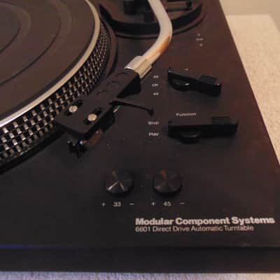 Vintage MCS Modular Componet System 6601 Direct Drive Turntable-Works Great-Sounds Great Black image 3