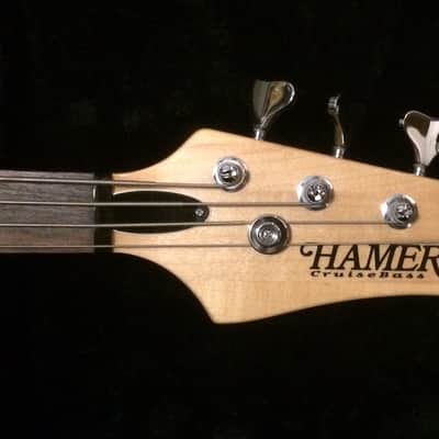 USA Hamer Cruise Bass 1996 Black Cherry Burst w/ 2 Tek Bridge & Seymour Duncan Pickups image 4