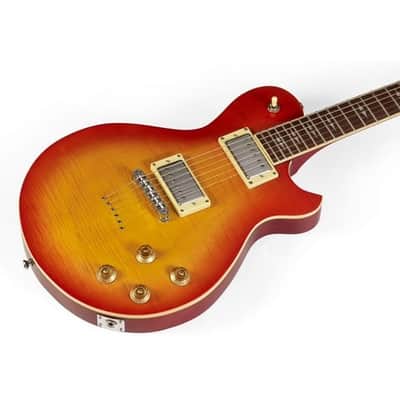Michael Kelly Guitars, Patriot Decree Standard Cherry Sb Chambered Ebonyfb, MKPDSCSJRA image 6
