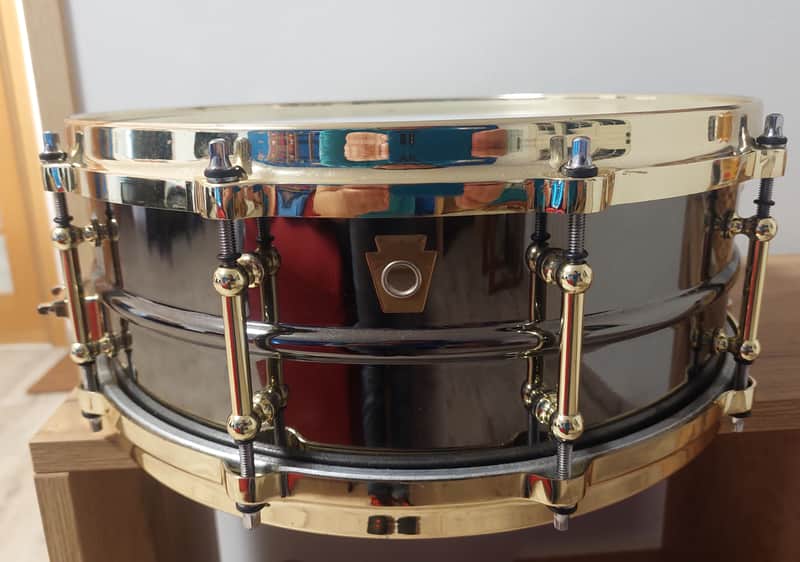Ludwig LB416BT "Brass On Brass" Black Beauty 5x14" 10-Lug Brass Snare Drum with Tube Lugs and Brass Hardware - Black Nickel-Plated image 1