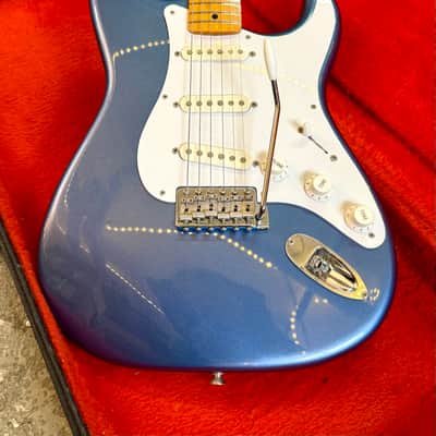MIJ Fender Stratocaster ST-57 2014 - OLP old lake placid blue original Japan image 4