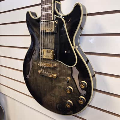 Ibanez AM93 TKS 5B-01 Trans Black Semi-Hollow Electric Guitar image 4