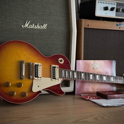 Gibson GOOD WOOD Custom Shop 1958 Les Paul Std. Reissue R8 1.Hd, Washed Cherry, Good Wood Era, S.Duncan Slash PU´s​​ 2005 - Washed Cherry Burst image 24