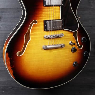 Eastman  T59/V SB Antique Varnish Sunburst Semi-Hollowbody Electric Guitar image 14