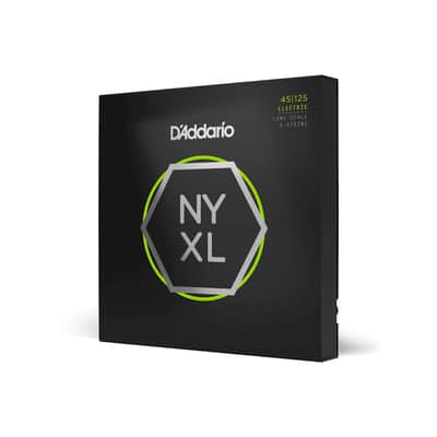 D'Addario NYXL45125 Long-Scale 5-String Bass Strings - Light Top/Medium Bottom 45-125 image 1