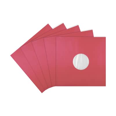 (25) 12" Red Paper Plastic Record Heavyweight Polylined Inner Sleeves 12IARE image 10