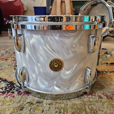 Gretsch USA Custom 20-14-12" Drum Kit - White Satin Flame - Vintage Build image 16