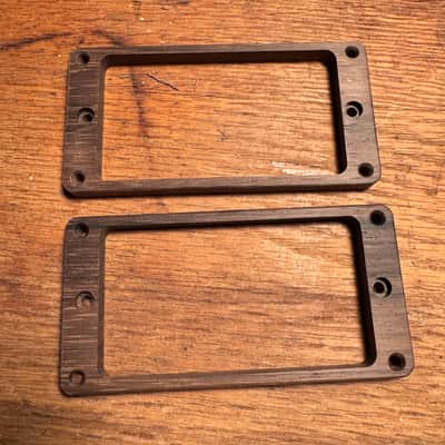 Guilford Brazilian Rosewood Humbucker Flat Pickup Ring Set (H/H), fits PRS dual humbucker models with tremolo - USA image 2