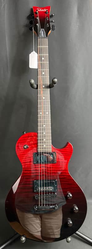Schecter Solo-II Standard Electric Guitar Flamed Blood Burst Finish image 1