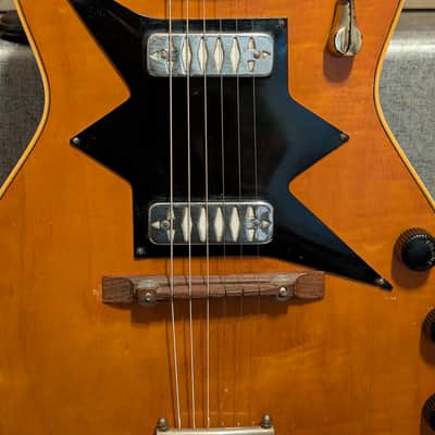 Harmony H7208 Roy Smeck Electric Guitar Vintage 1960 Natural image 5