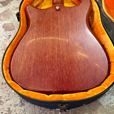 Epiphone Crestwood Wilshire c 1963 - Cherry original vintage USA Pat no PAF mini Humbucker tremotone vibrato Kalamazoo Gibson image 12