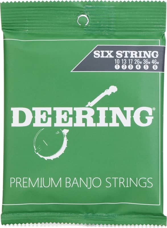 Deering Premium Banjo Strings - .010-.046 Six String (5-pack) Bundle image 1