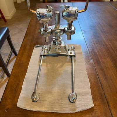 Mapex Saturn III Bass Drum Double Tom Mount (TBHMN2218A) 2010s - Chrome image 3