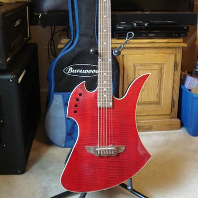 B.C. Rich Acoustic Series Mockingbird Crimson Red Transparent image 1