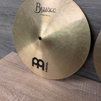 Meinl Cymbals Byzance Traditional Medium Hi-hat Cymbals - 14 inch #3185 image 4