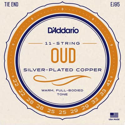 D'Addario EJ95 Set of Oud Strings Silver On Nylon 11 Strings image 1