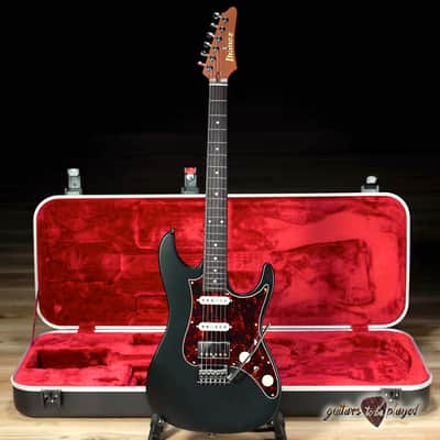 Ibanez AZ2204N Prestige HSS Guitar w/ Case – Ivy Green Metallic Flat image 1