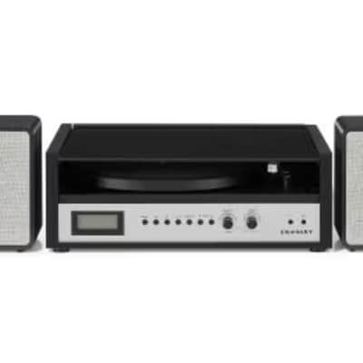 Crosley CR7017B-BS Bluetooth Turntable with Speakers, Black & Silver (Open Box) image 3