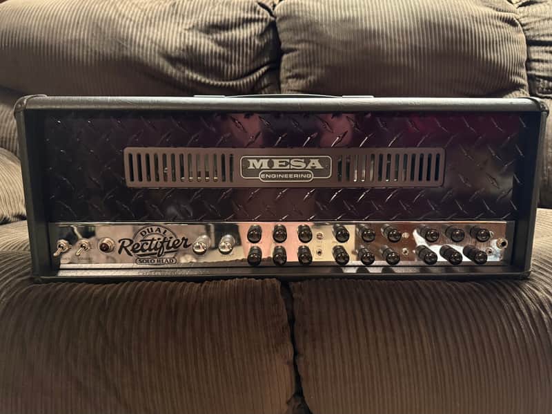 Mesa Boogie Dual Rectifier 3ch Solo Head *RARE Chrome Chassis Black Face Version* (MADE IN USA) image 1