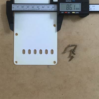 Vintage Fender Natural Aged Relic 1ply Guitar Strat Back Plate Tremolo Cover Made in USA Rare image 7