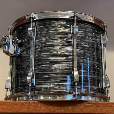90's Ludwig Classic Maple Oyster Black Pearl 14/18/24 Mach Lug Drum Set image 18