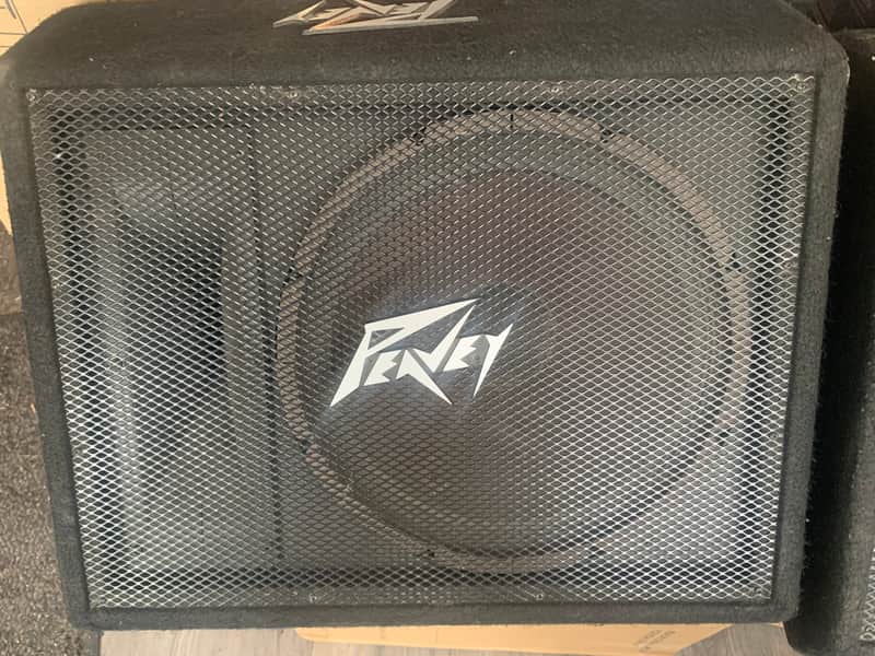 Peavey  PV 12M (Pair)12" Floor Monitor  Works perfectly - BLACK image 1