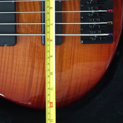 Warmoth Gecko Custom 5 String Bass 2000's Red Sunburst / Seymour Duncan P/Us image 18