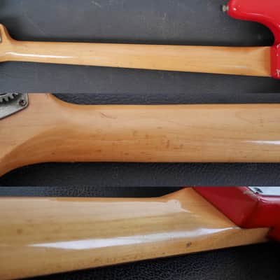 1969 Fender Precision Bass PJ Specs Fiesta Red Refin w/ OHSC Cheney England image 10
