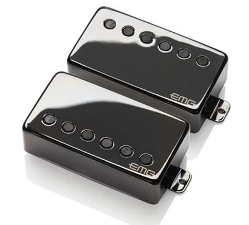 EMG JH James Hetfield Signature Guitar Pickup Set, Black Chrome image 1