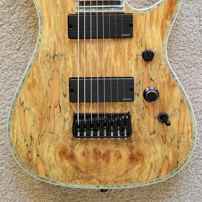 B.C. Rich Shredzilla Extreme 8 String Exotic Electric Guitar, Spalted Maple, New Hard Shell Case image 3