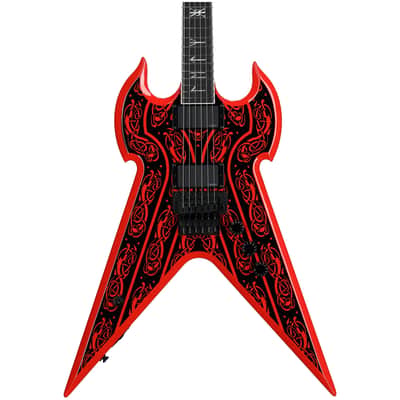 Wylde Audio Warhammer FR Electric Guitar, Norse Dragon PS Red image 4