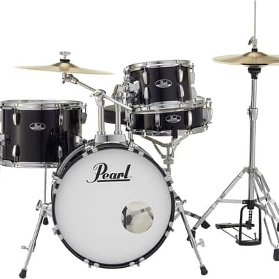 Pearl Roadshow Drum Set 4-Piece Complete Kit with Cymbals and Stands, Jet Black (RS584C/C31) image 1