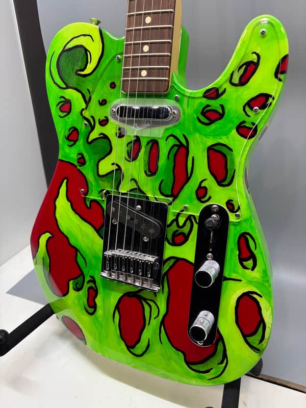 Custom Painted Fender Mex Partscaster Telecaster with unique paint job Estate Guitar Sale! image 1