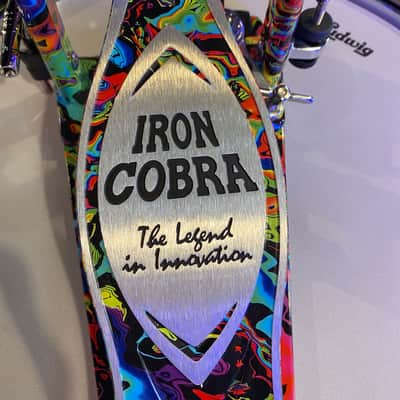 Tama HP900RMPR Einzelpedal Iron Cobra Rolling Gilde Psychedelic Rainbow - Drum Pedal image 5