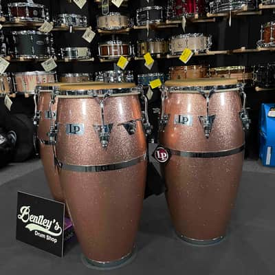 ~NEW~ LP Latin Percussion Martin Cohen Signature Quinto/Conga/Tumba Trio Set in Champagne Sparkle image 2