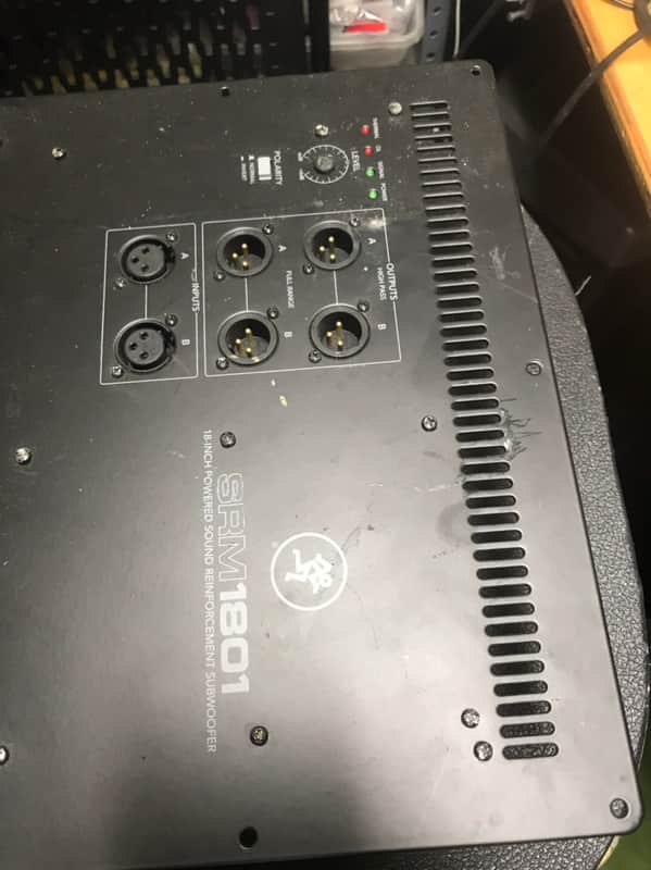 Mackie  SRM 1801 Powered Subwoofer Panel For parts  00s image 1