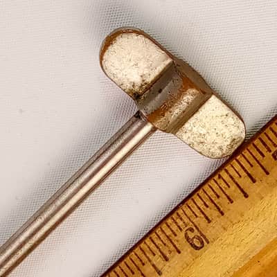 Ludwig 6 7/16" 12-24-tpi Snare Drum Thumb-Tension T-Rod/Screw Vintage 20s Nickel image 2