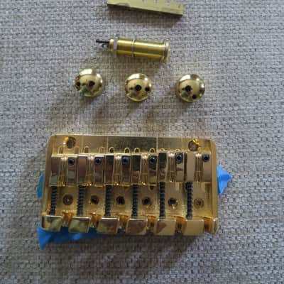 Gold Ibanez Bass Parts - 6 String - Hipshot USA Tuners - Bridge image 4