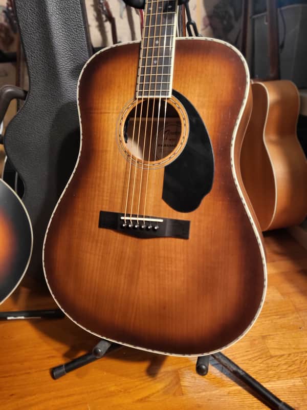 Fender Paramount PD-220E Dread MAH ACB Acoustic Electric Guitar image 1