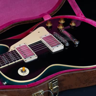 Gibson 1958 Les Paul Standard Murphy Lab Light Aged - Ebony Top / Metallic Sea Green Back! One Off image 19