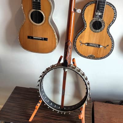 SS Stewart Orchestra Model Carved Scroll 5St Banjo 1890 image 11