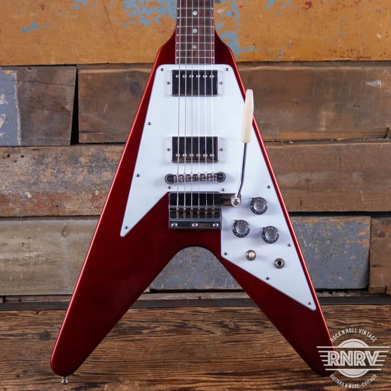 Gibson Custom Shop '67 Mahogany Flying V Reissue with Maestro Vibrola 2023 - Sparkling Burgundy image 1