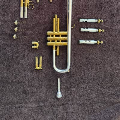 H.N. White King Silvertone Liberty #2 Trumpet 1936 - Sterling Silver and brass image 21